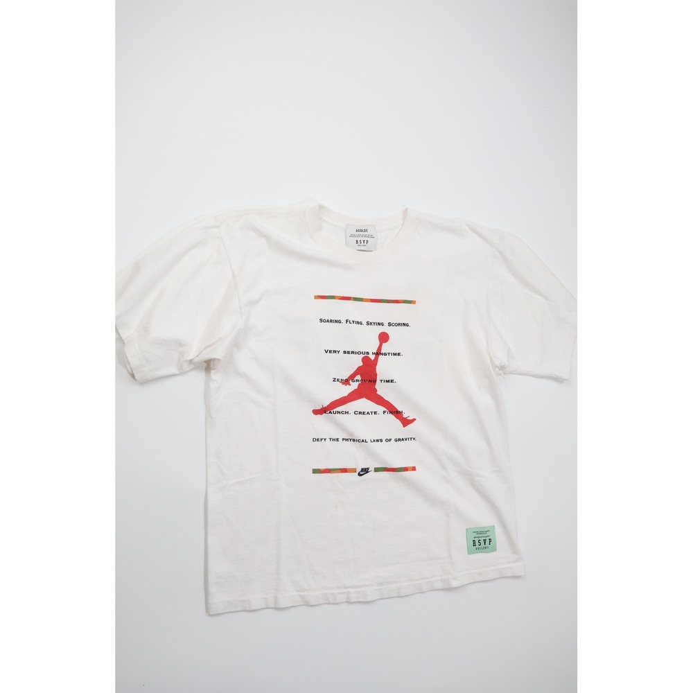 Agolde RSVP Gallery T-Shirt Jordan Graphic XL White Cotton Streetwear Casual